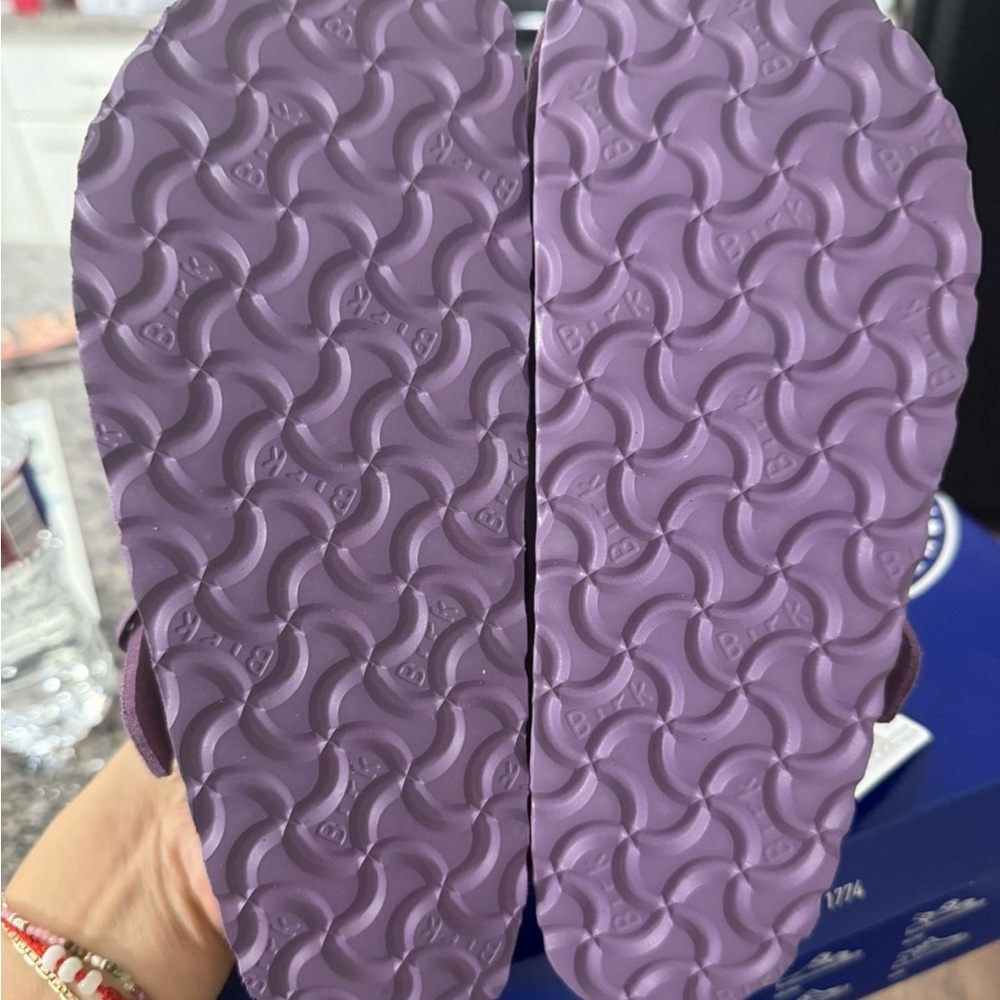 Birkenstock Purple Suede Mules - Picture 4 of 4